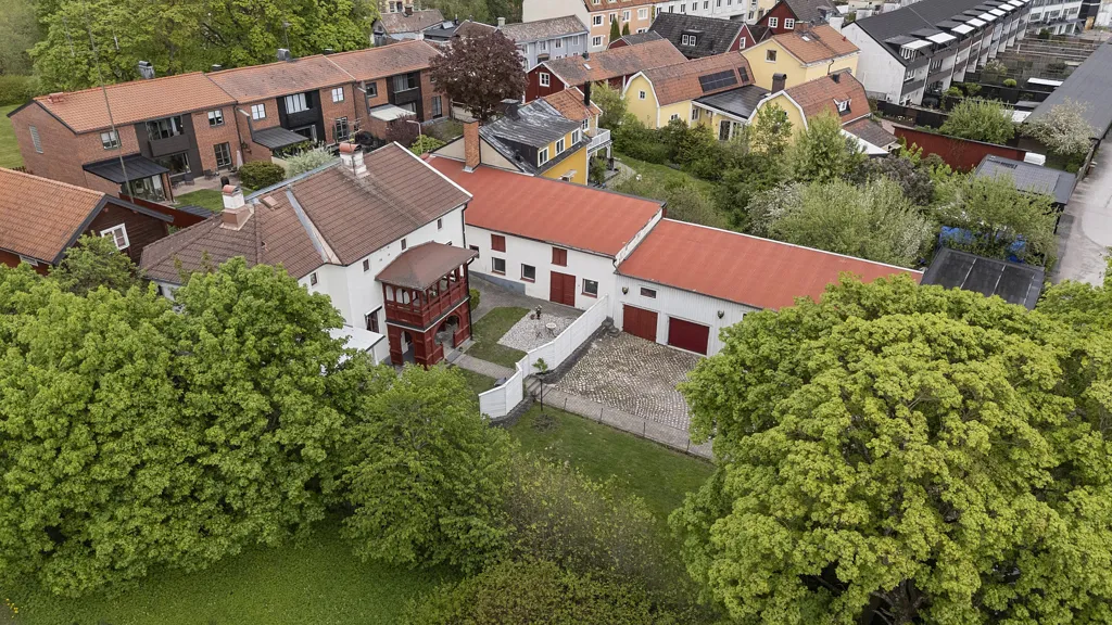 Vista aerea - Charming House with Historic Features in Old Town, Köping