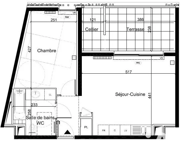Plaan - Apartment with Pool in Saint-Jean-de-Védas