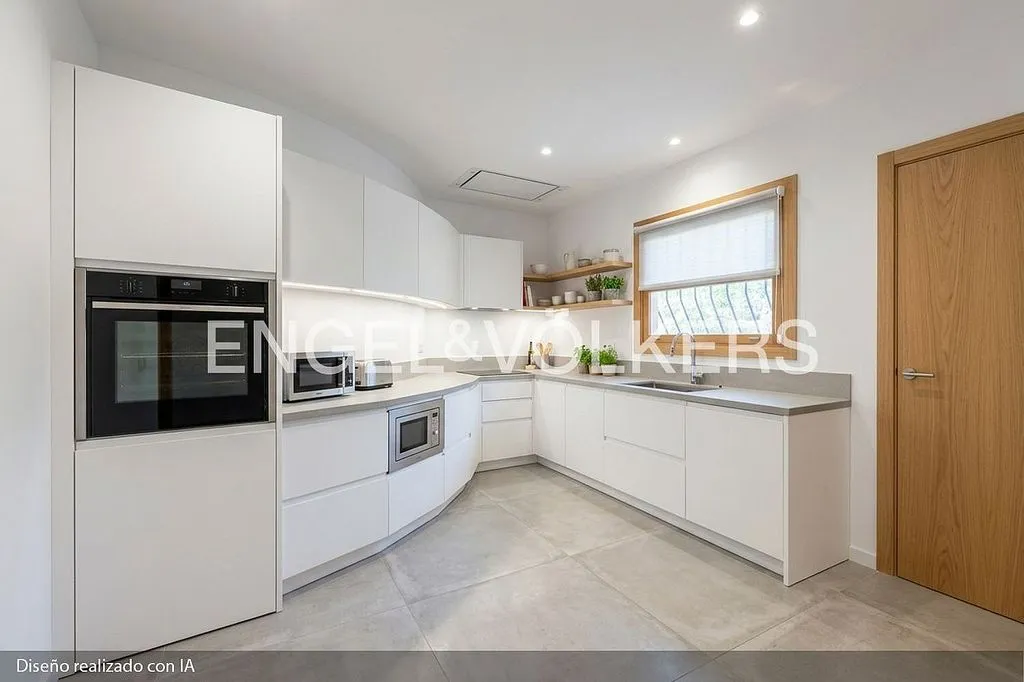 Kitchen - Chalet with Sea View in La Granadella