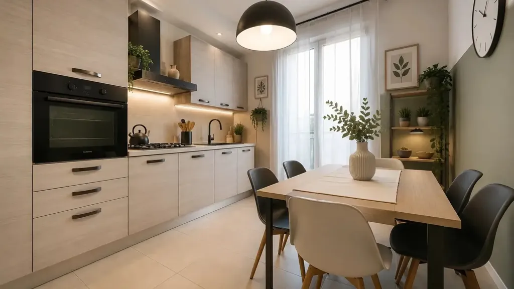 Salle à manger - Spacious Trilocale with Balcony in Milan