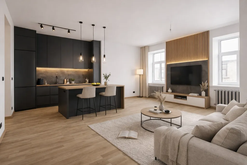 Séjour - Renovated 2-Bedroom Apartment in Riga Centre
