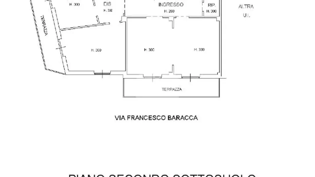 Planimetria - Rustic-Finished Apartment with Terraces in Florence