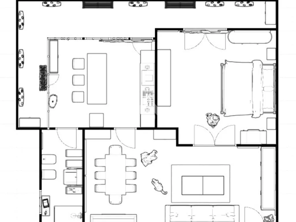 Plan - Spacious Studio with Balcony in Rome