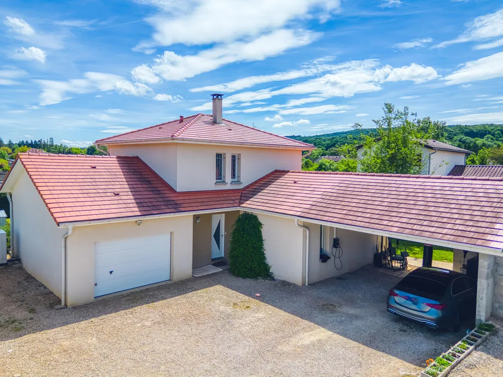 Aerial - Modern House with Open View in Ramasse