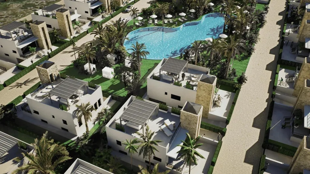 Vue aérienne - New Build Villa with Solarium in Camposol, Mazarrón