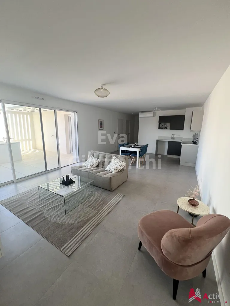Living Room - Eco-Friendly Flat with South Terrace in Sauvian