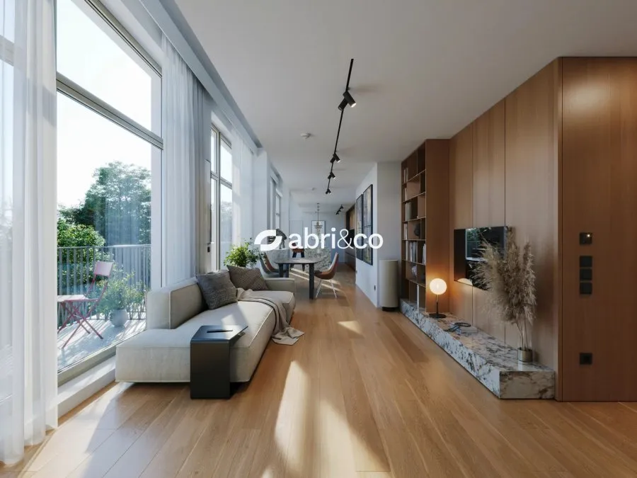 Séjour - Studio neuf avec ascenseur à Luxembourg-Hollerich
