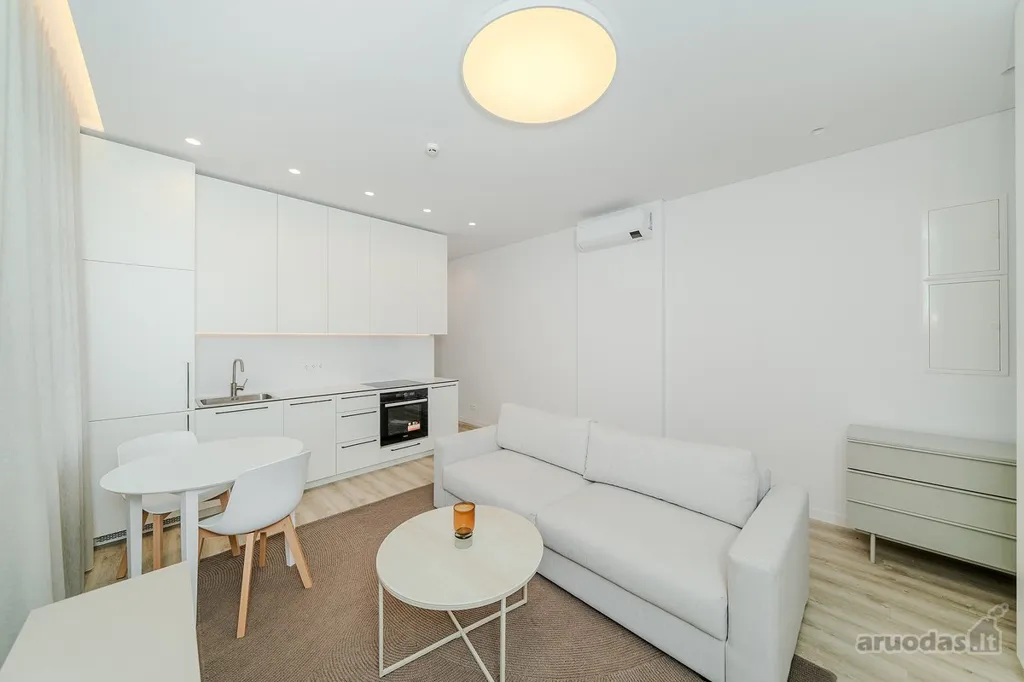 Living Room - 2-Bedroom Apartment with Balcony in Kaunas Centre