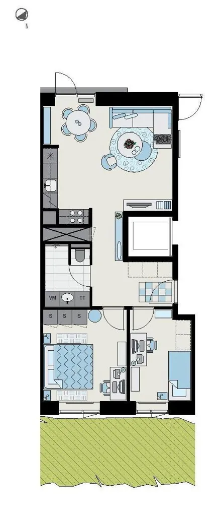 Appartement 3 pièces à København