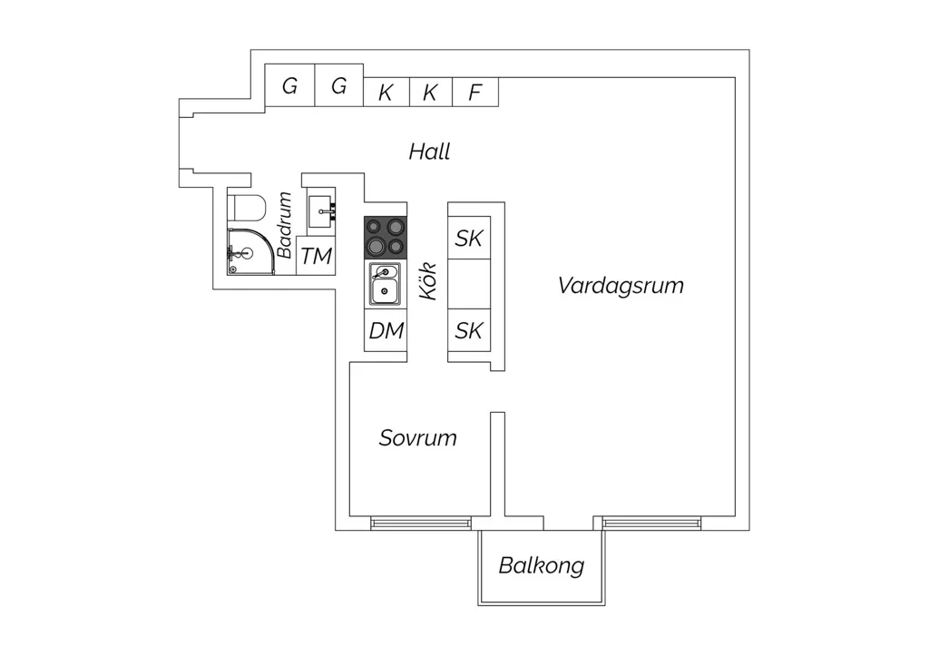 Plaan - Spacious Two-Bedroom Flat with Balcony in High Location