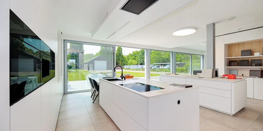 Kitchen - Mixed-Use Building with Showroom in Borsbeek