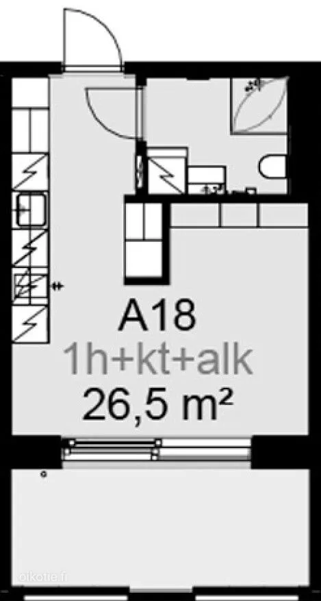 Plaan - Modern Studio Flat with Balcony in Tampere Centre