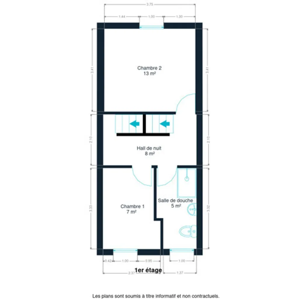 Plan - Maison Fonctionnelle avec Jardin à Dampremy
