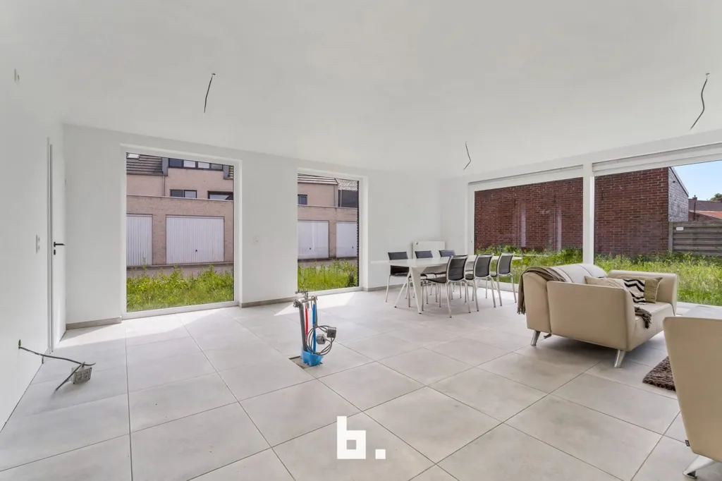 Living Room - Modern House with Solar Panels in Hooglede