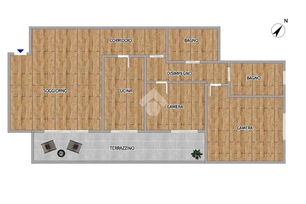 Plaan - Modern Triplex with Terrace in Cornaredo