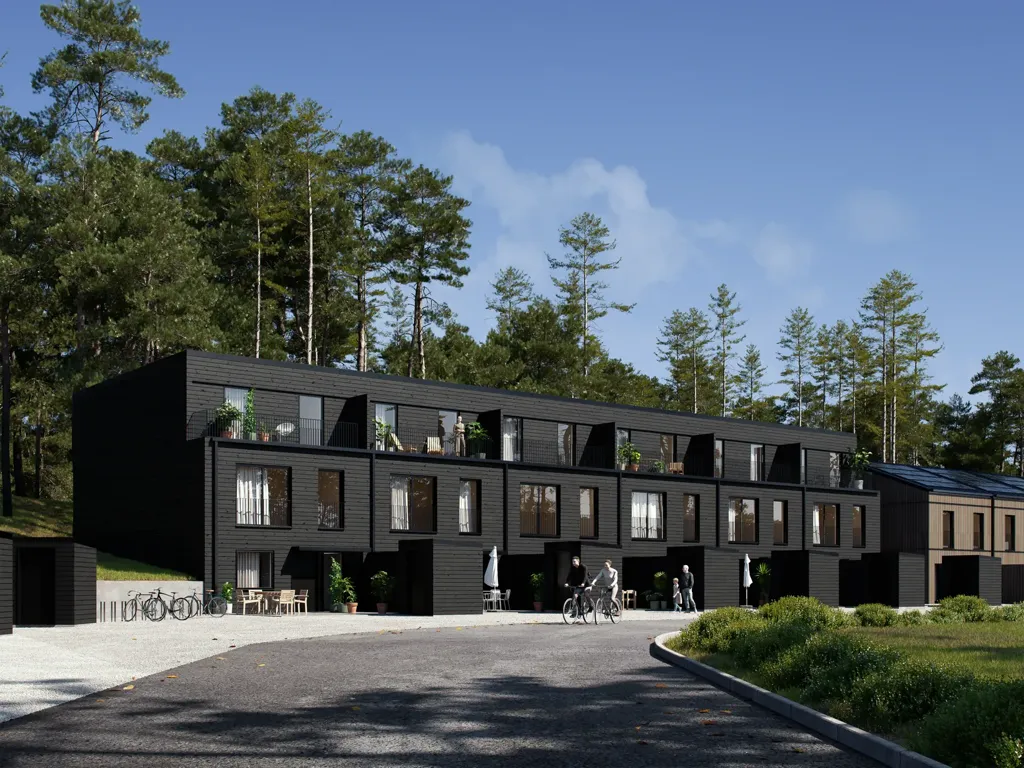 Modern Terraced House with Balcony in Norrköping