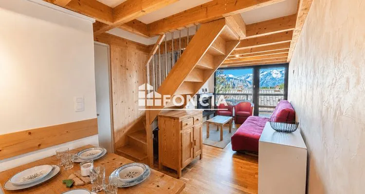 Söögituba - Duplex Apartment with Balcony in Alpe d'Huez