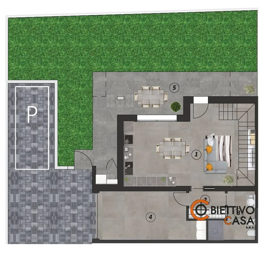 Plaan - Modern Villa with Private Garden in Massanzago