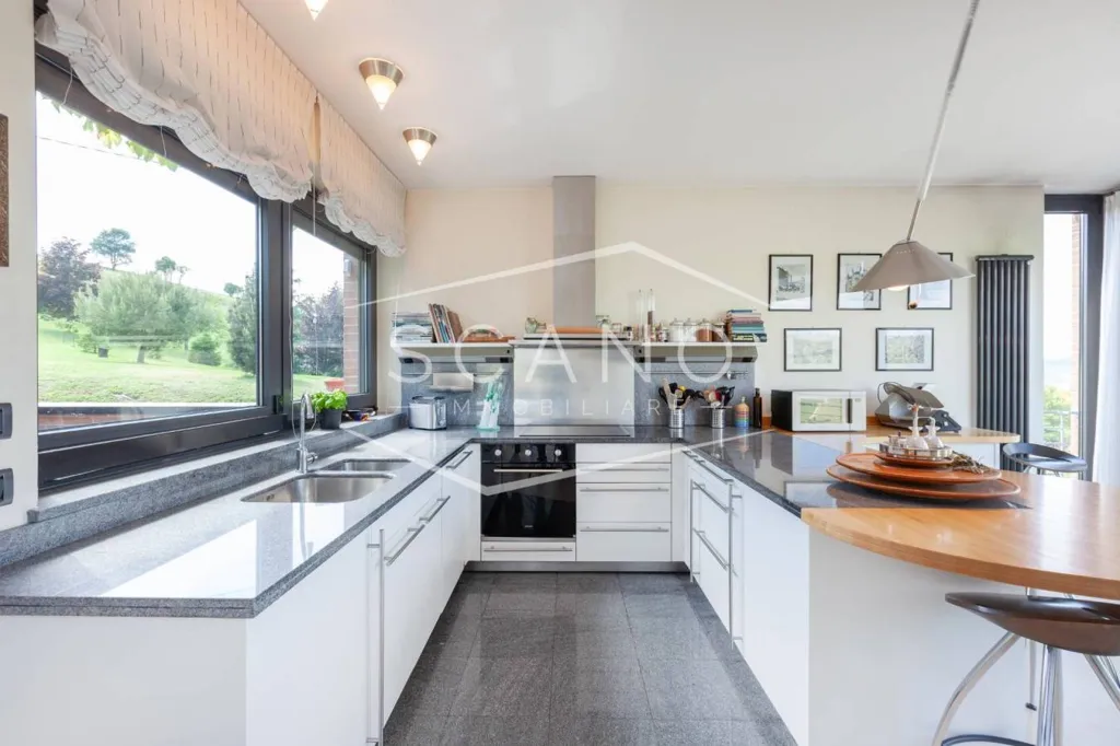 Kitchen - Architectural Villa with Panoramic View in Alba