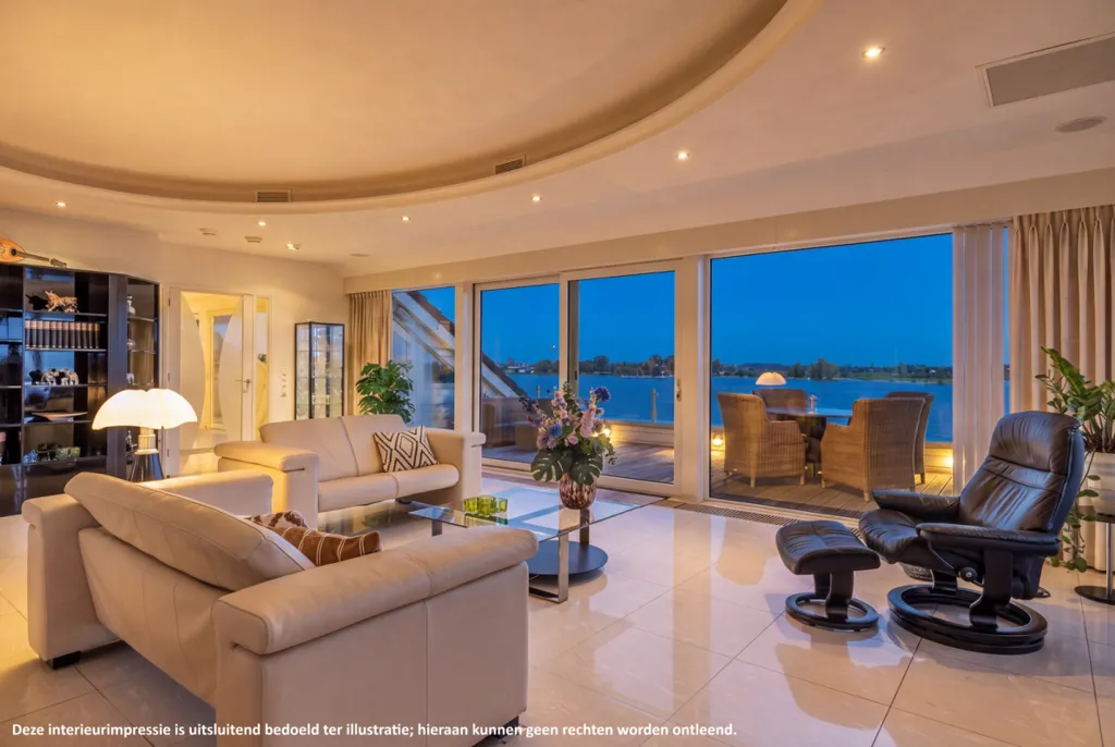 Séjour - Penthouse with River View in Boven-Hardinxveld
