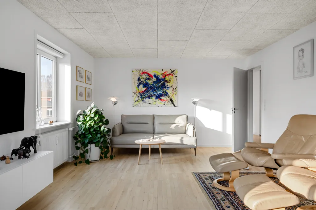 Séjour - Apartment with Garden Access in Fredericia