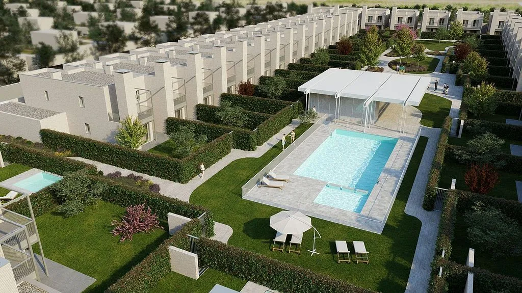 Aerial - New House with Pool in SILENE El Peral, Valladolid