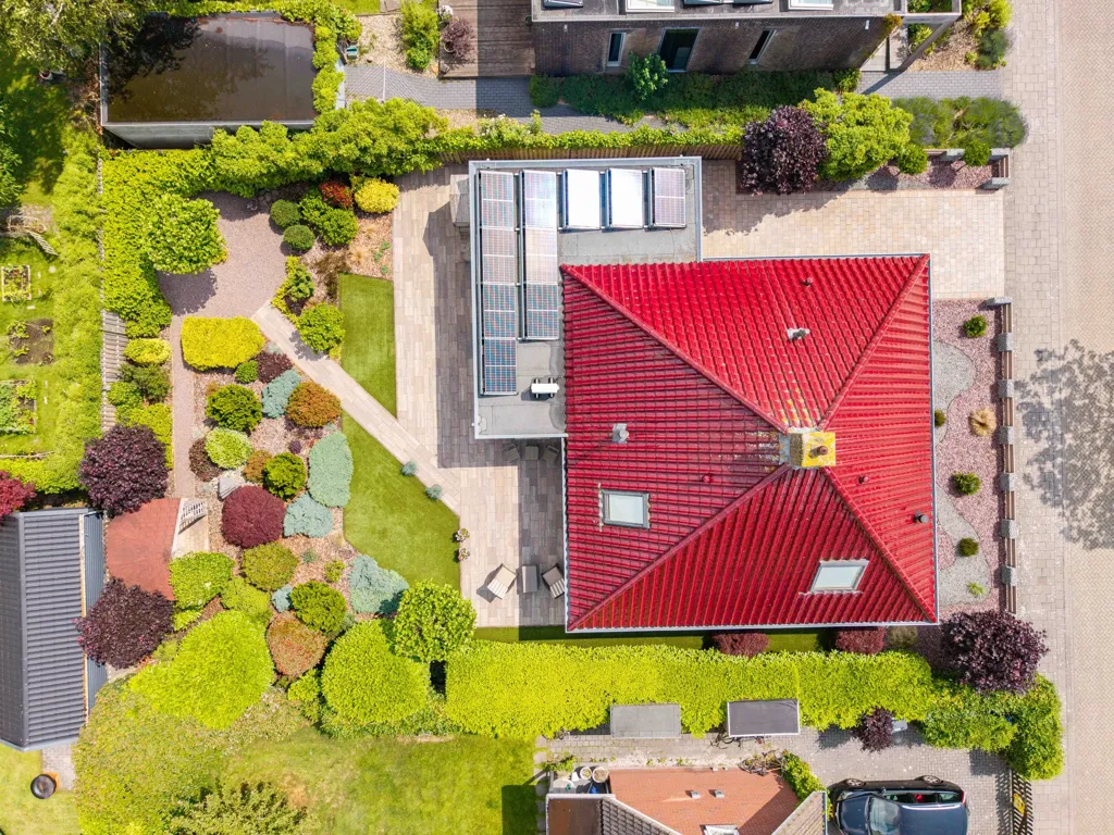 Aerial - Dwelling with Garden on Moleplaat in Leeuwarden
