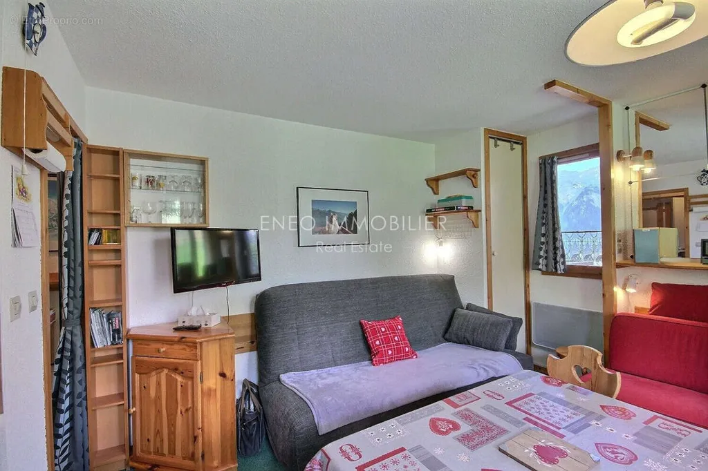 Soggiorno - Studio with Balcony on Ski Piste in Valezan
