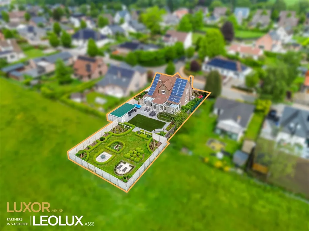 Vue aérienne - Villa avec Jardin et Véranda à Liedekerke