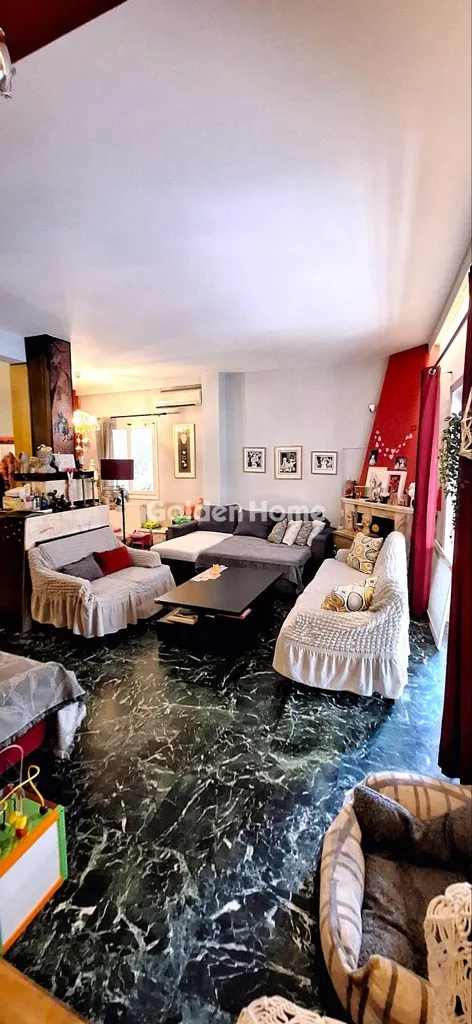 Soggiorno - Apartment with Balconies in Patissia-Acharnes