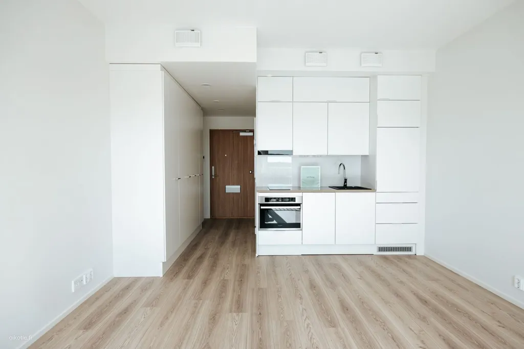 Kitchen - Modern Flat with French Balcony in Malmi