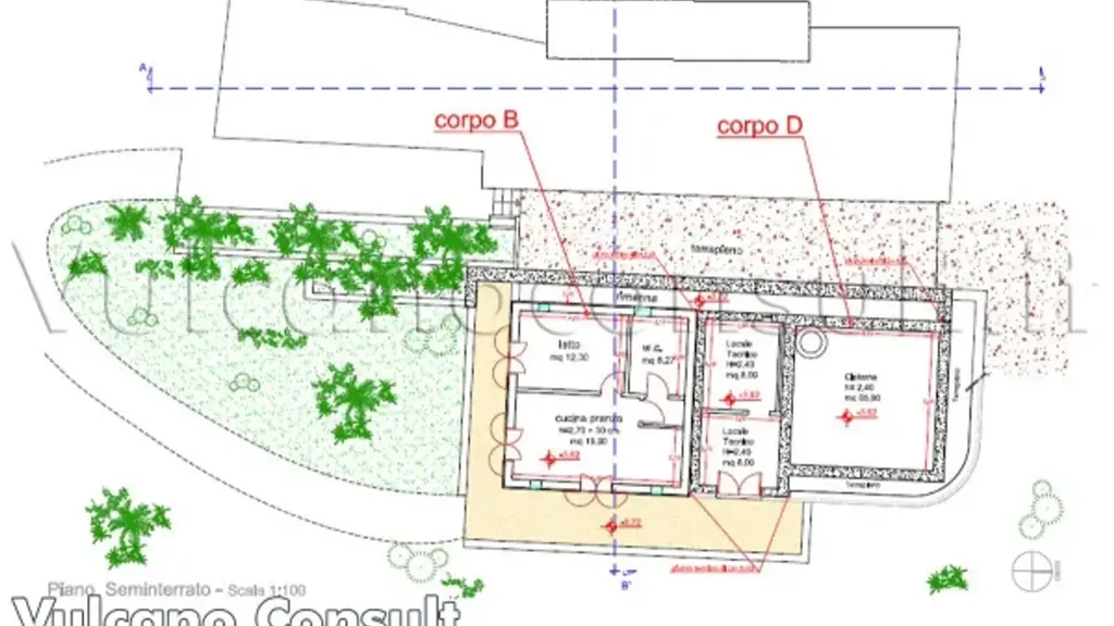 Plan - Rustico with Sea View in Lipari