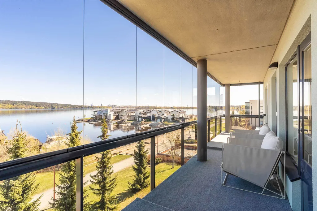 Balcony - Renovated Apartment with Sea View in Pirkkala