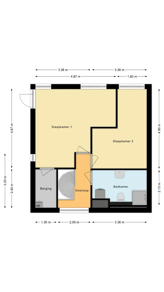 Planimetria - Maisonette with Garden Access in Vlaardingen