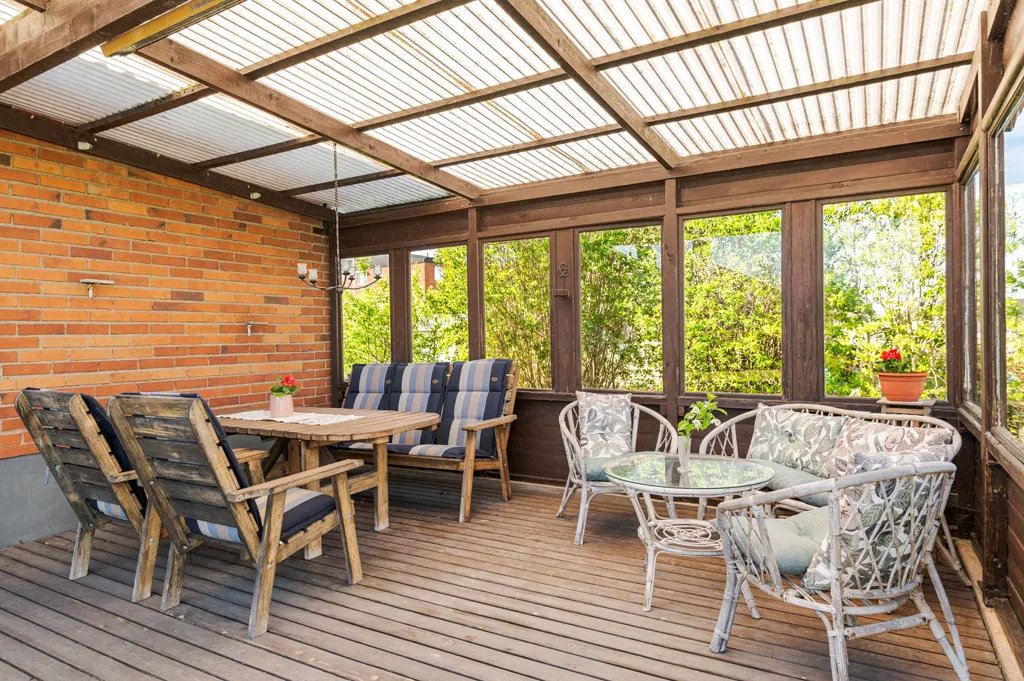 Terrasse - Tegel Villa with Garden in Vadstena