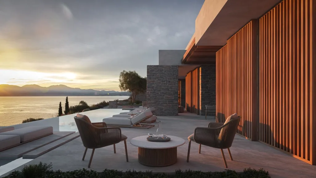 Terrasse - Villa with Sea View in Elounda, Crete