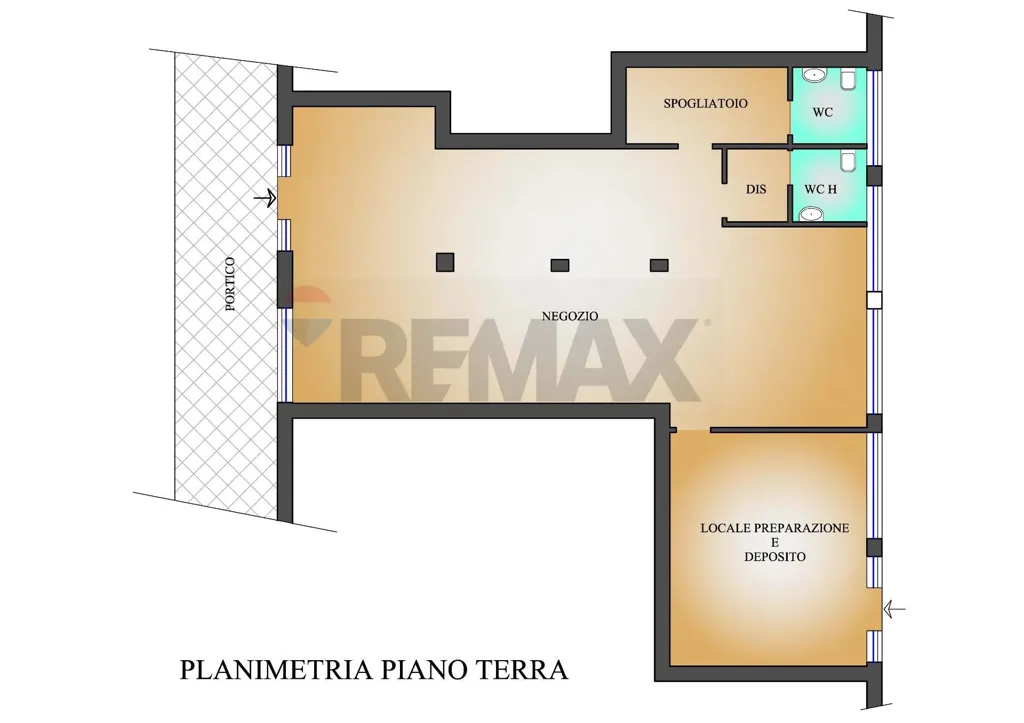 Planimetria - Retail Space with Frontage on Via Roma, Valbrembo