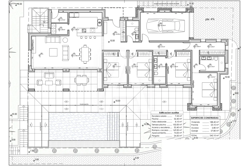 Plan - Modern Villa with Sea View in Calpe