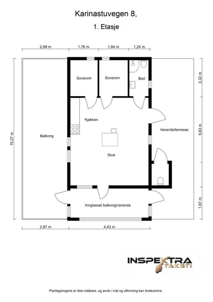 Floor Plan - Charming Cottage with Ski Access in Hurdal