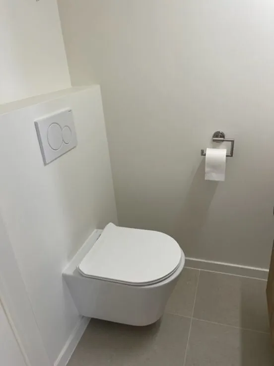Bathrooms - Renovated Flat with Fireplace in Brakel