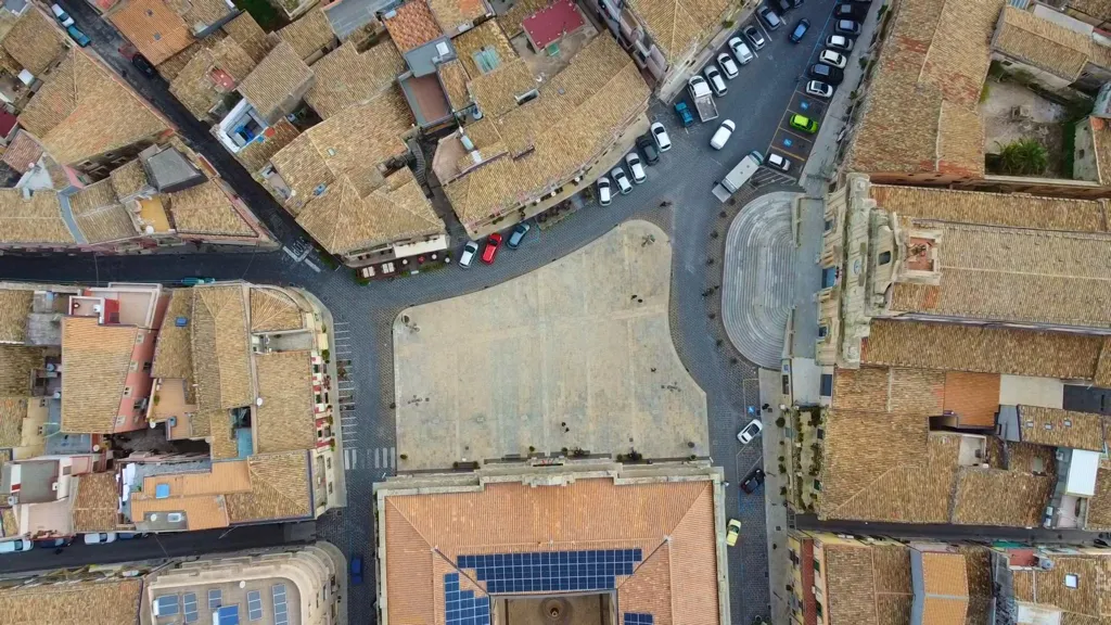 Aerial - Apartment with Panoramic Terrace in Palazzolo Acreide