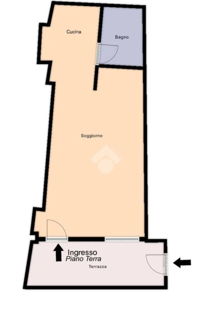 Plaan - Monolocale with Private Courtyard in Bogliasco