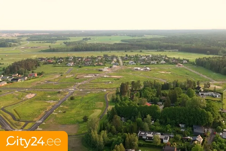 Vue aérienne - Development Plot with Ready Project in Saku