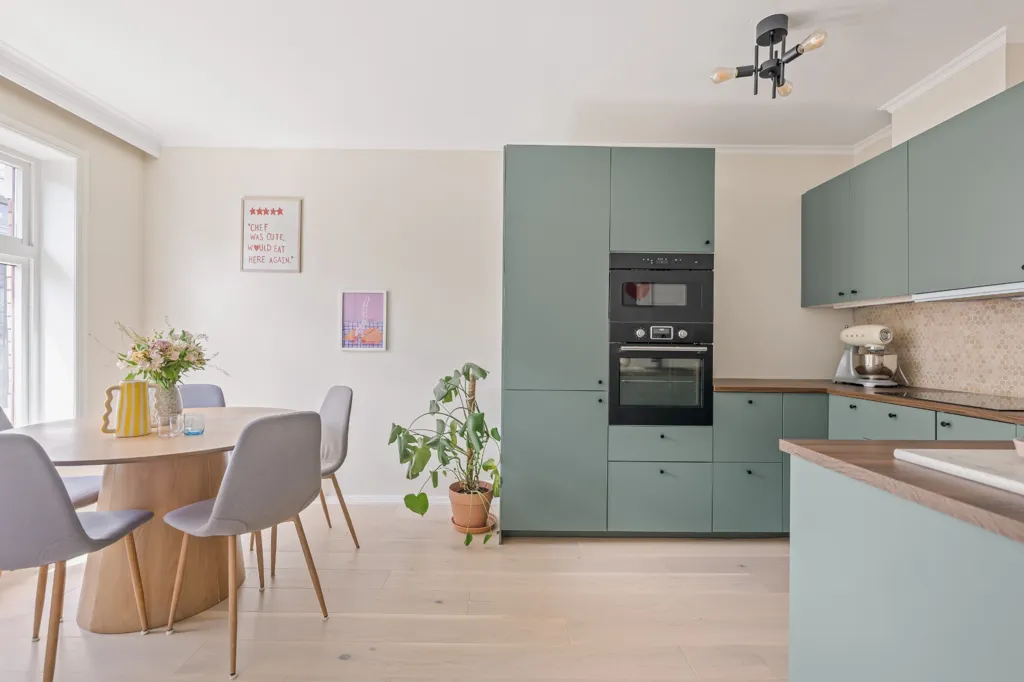 Cucina - Modernised Flat with Garden View in Oslo