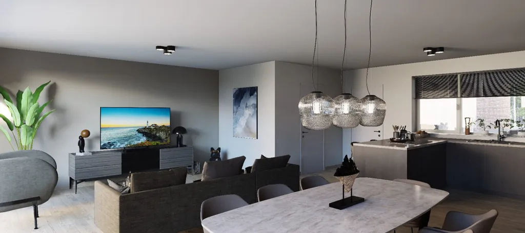 Dining Room - Modern House with Private Garden in Hasselt