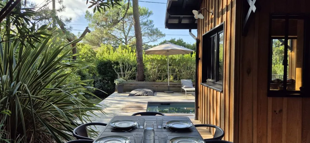 Terrasse - Maison Luxueuse avec Piscine à Cap Ferret