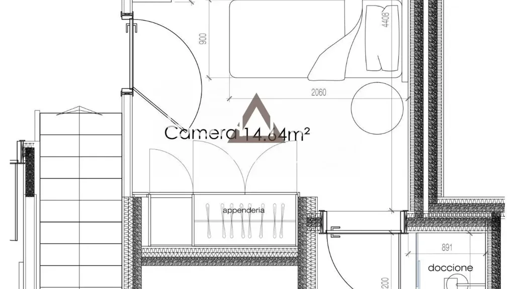 Plan - Attico with Terraces in Treviso