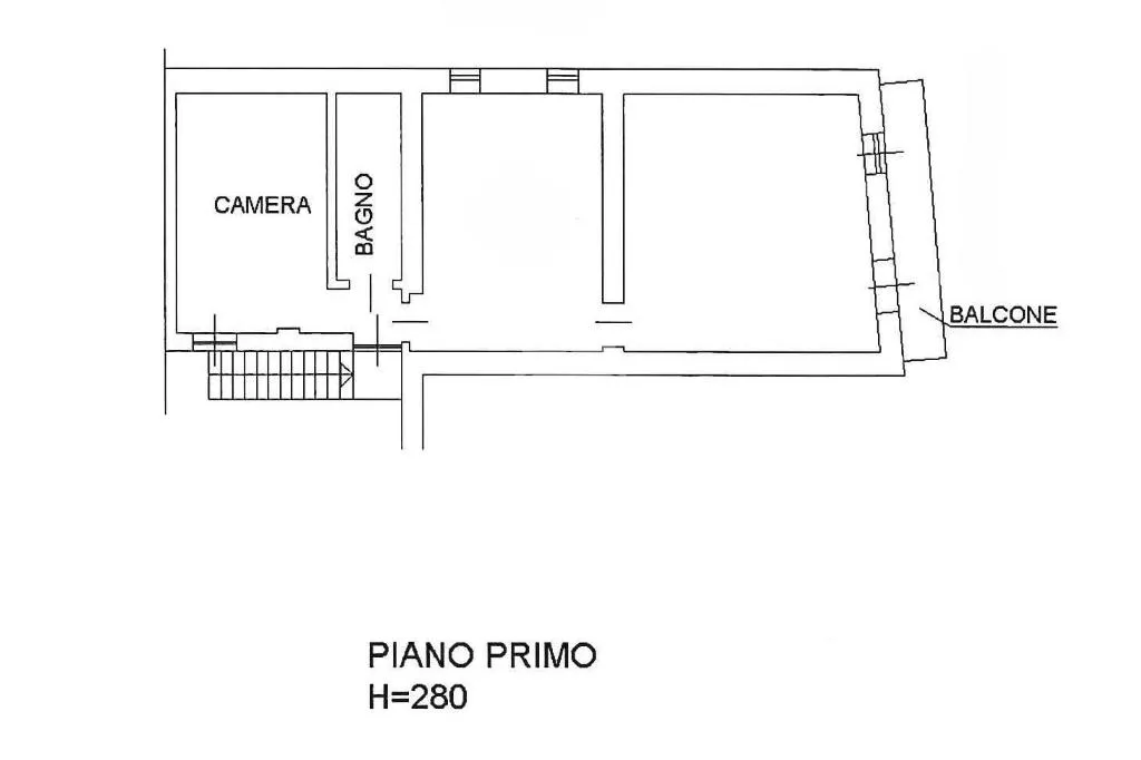 Plan - Semi-detached House with Balcony in Albiano d'Ivrea