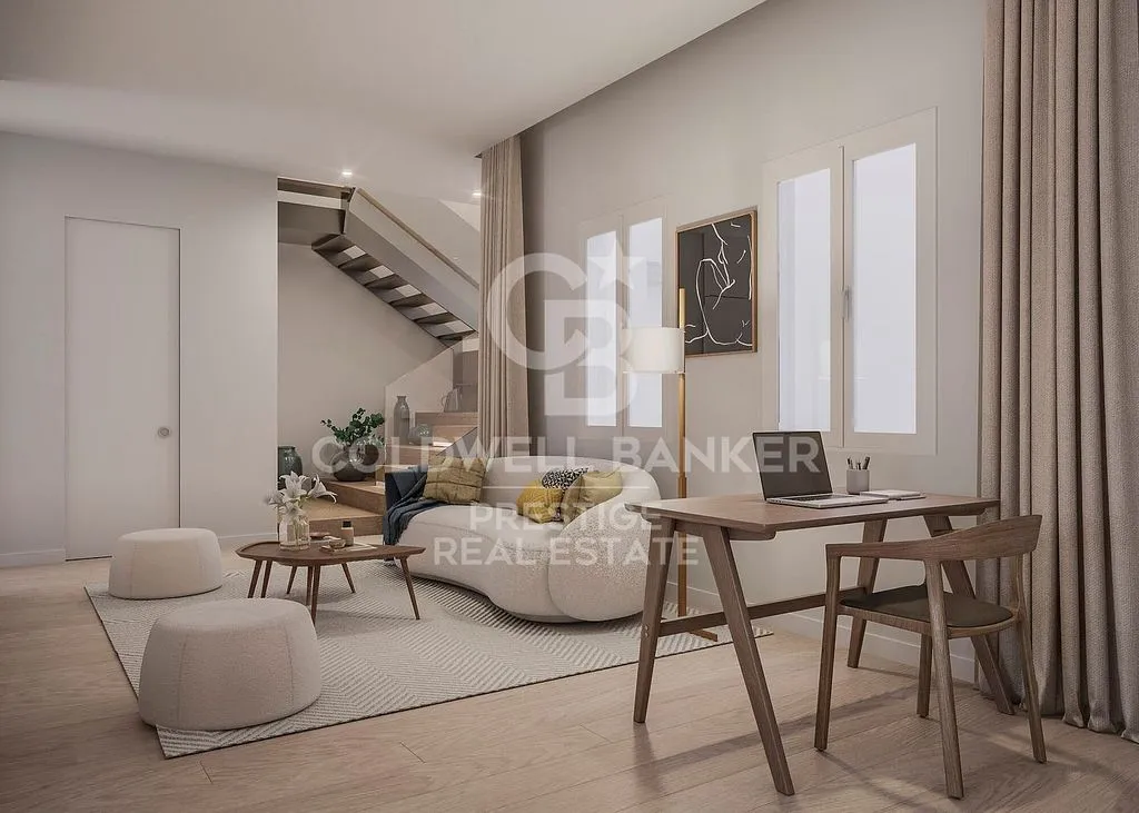 Séjour - New Apartment with Lift in Eixample