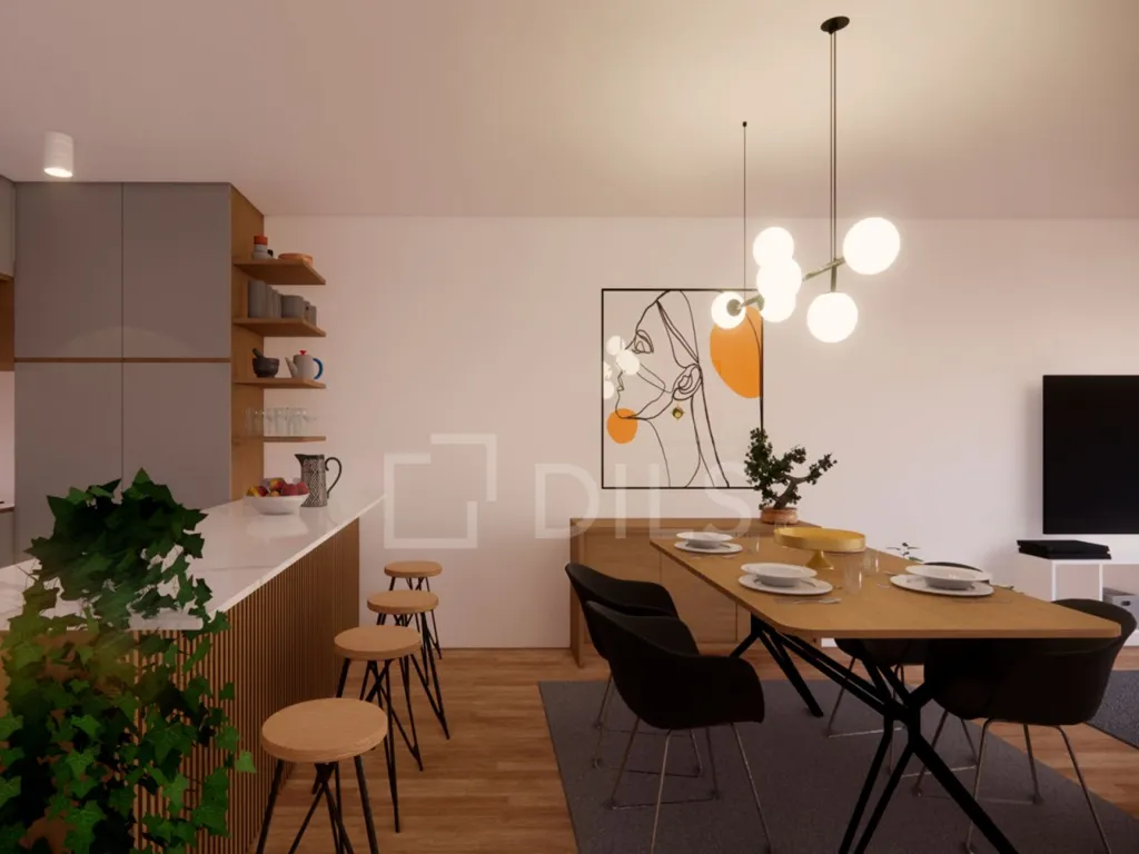 Sala da pranzo - T2 Apartment with Balcony in Matosinhos Centre